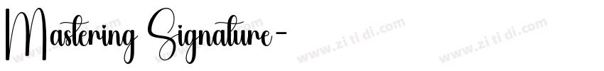 Mastering Signature字体转换